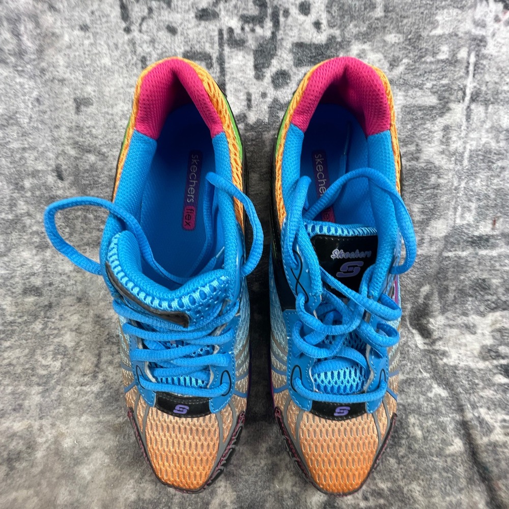 Skechers Women 7 Rainbow Running Shoes Running Wild Colorful Mesh New No Box - Picture 5 of 10